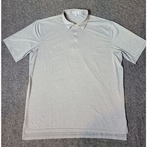 Peter Millar Summer Comfort Mens Golf Polo Shirt Size Xl Gray Short Sleeve